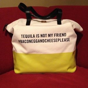 “Tequila is not my friend” tote